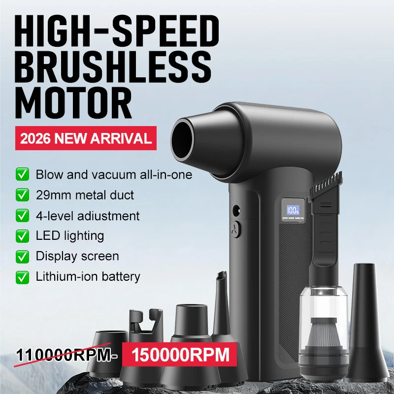 Home Automation System Diy - コードレスターボファンブロワー 150000RPM ポータブルミニエアダスター 電子機器の清掃ツール 家庭および作業場用