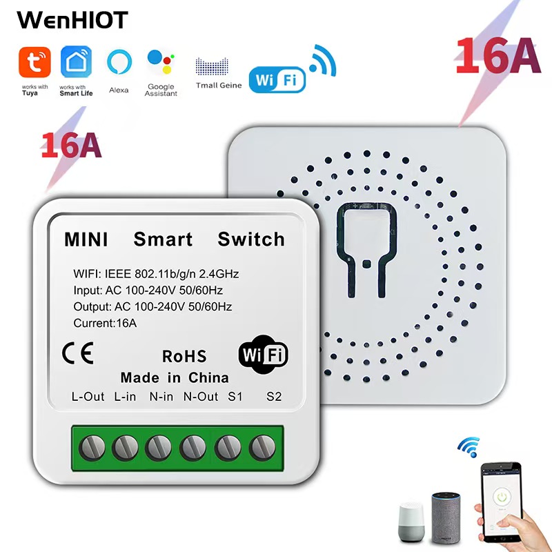 Diy Home Automation Controller - 16A Tuya Zigbee 3.0ミニスマートDIYスイッチ、スマートホーム用2ウェイコントロールリレーモジュール、オートメーションブレーカー機能付き