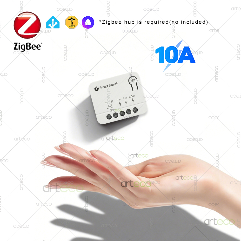 Diy Home Automation Controller - 10A Zigbee ミニスマートスイッチモジュール DIY ホームオートメーションブレーカーリレーサポートホームアシスタント Z2M/Yandex