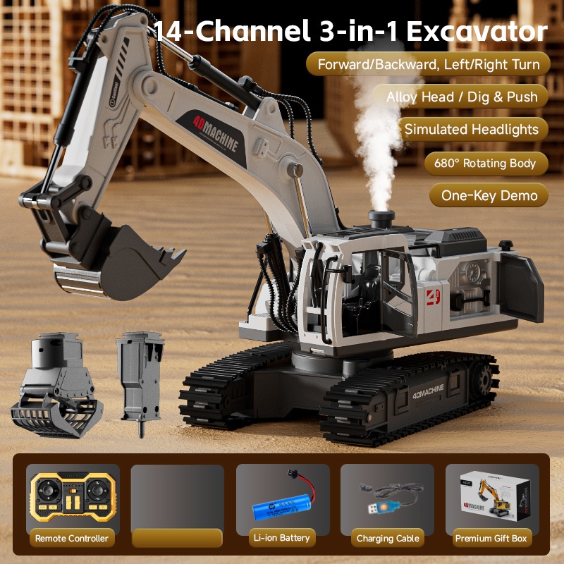 RC合金製掘削機 14チャンネル 3-in-1 RCエンジニ - Home Automation Tutorial のレビューと価格