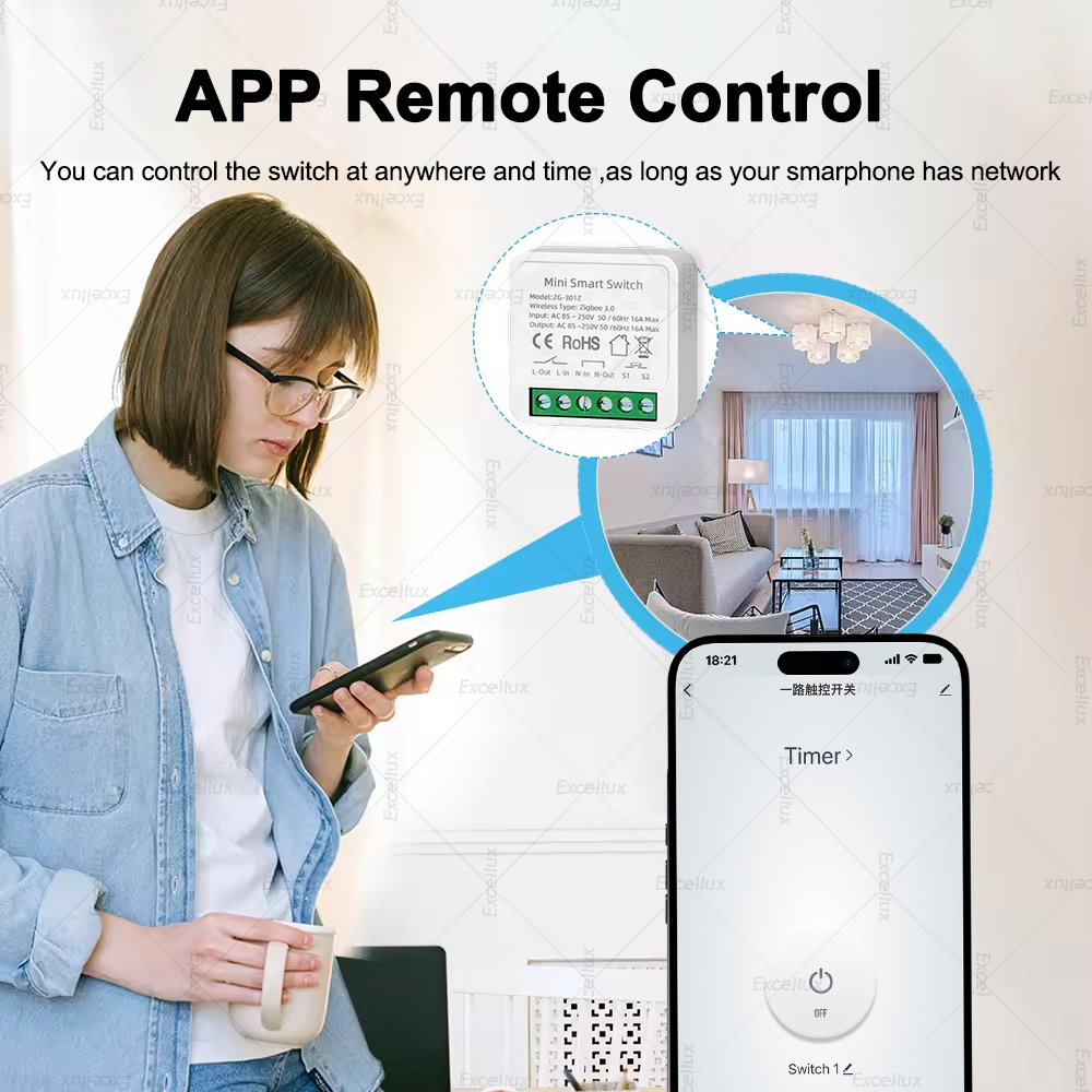 16A Zigbee 3.0 ミニスマートDIYスイッチ 2 - Diy Home Automation Controller のレビューと価格
