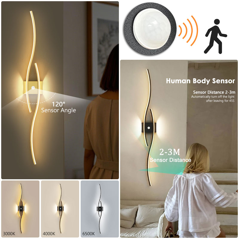 廊下・通路用屋内モーションセンサーLEDウォールライト、有線 - Motion Sensor Pir Wired のレビューと価格