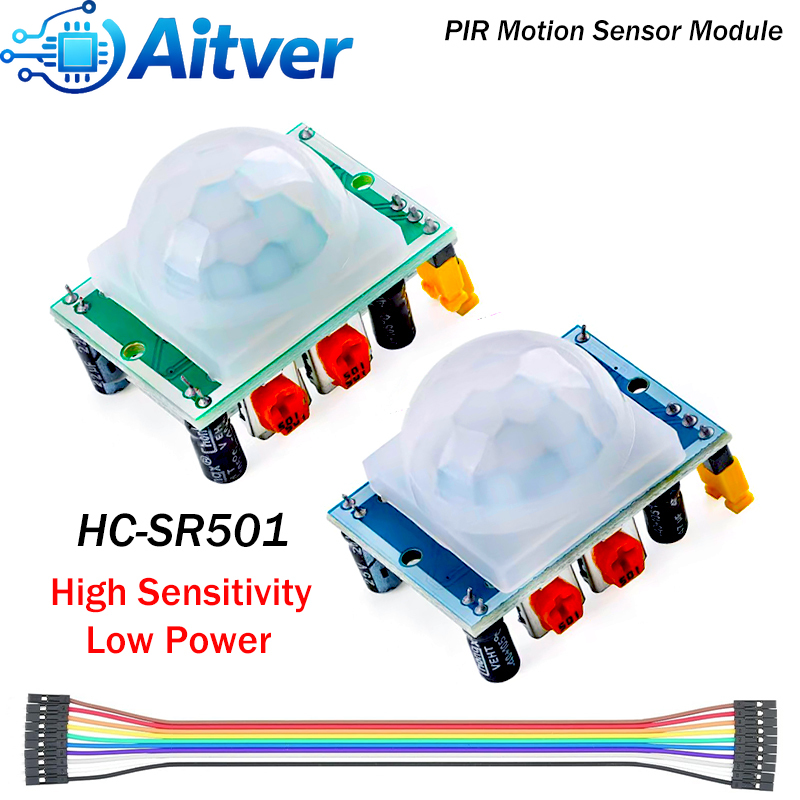 HC-SR501 PIR モーションセンサーモジュール、デュ - Motion Sensor Pir Wired のレビューと価格