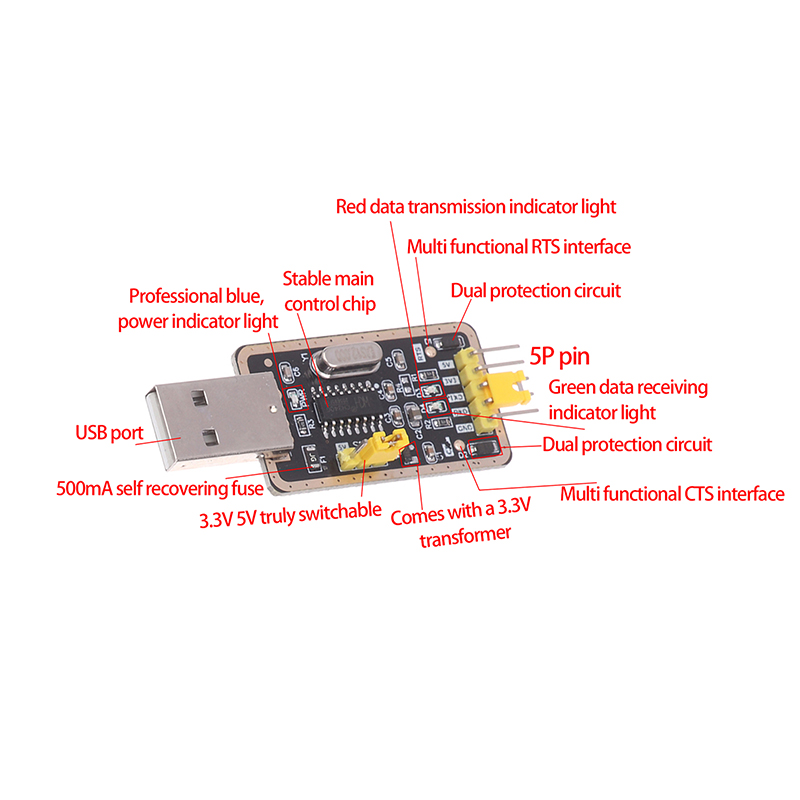 **CH340G シリアルポートモジュール USB to T - Home Automation Arduino のレビューと価格