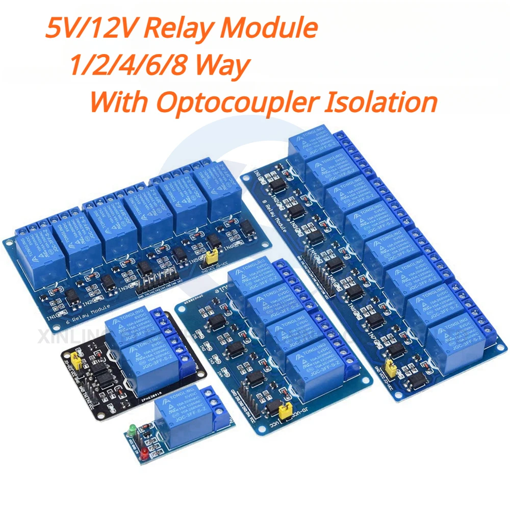 5/12V 1/2/4/6/8 チャンネルリレーモジュール、 - Home Automation Arduino のレビューと価格