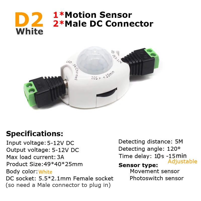 PIR モーションセンサースイッチ 12V DC タイマー自 - Motion Sensor Pir Wired のレビューと価格