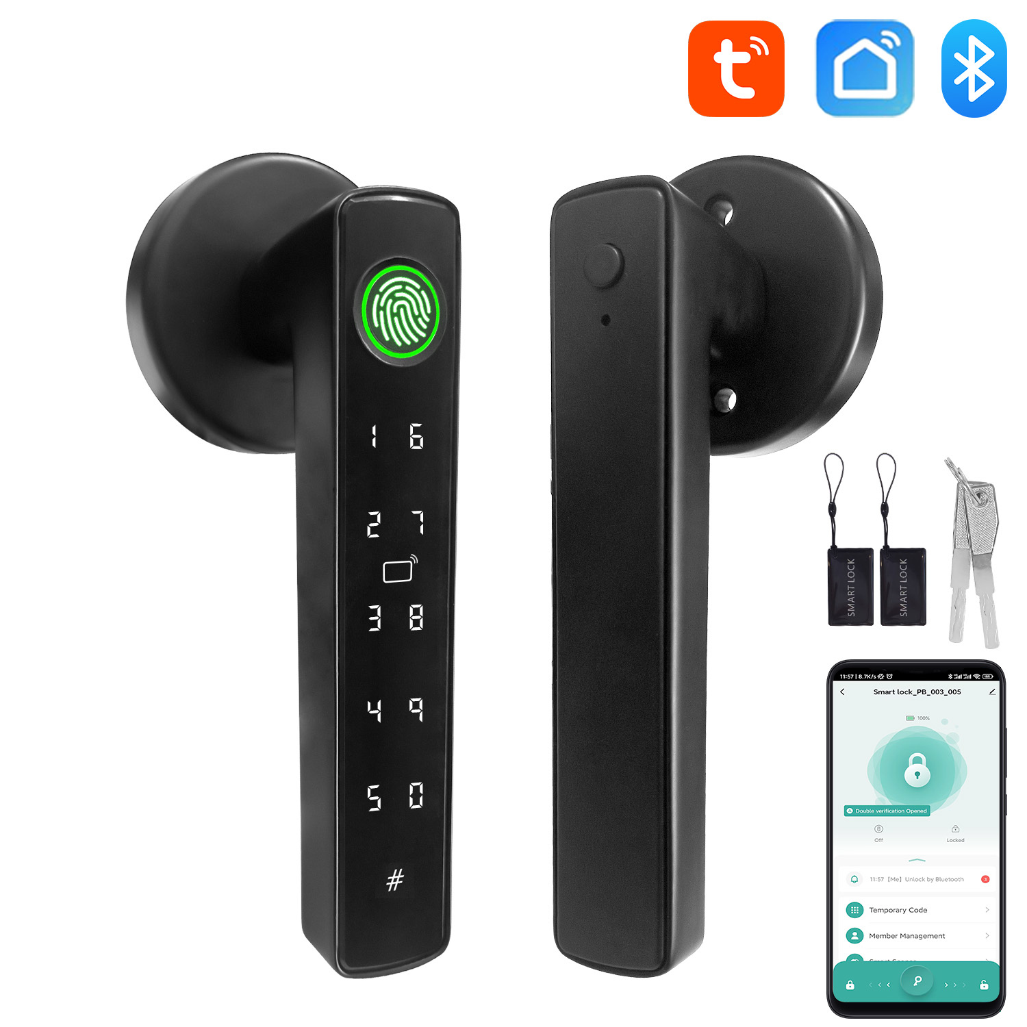 Tuya スマート Bluetooth ドアロック 生体認証 - Home Automation Tutorial のレビューと価格