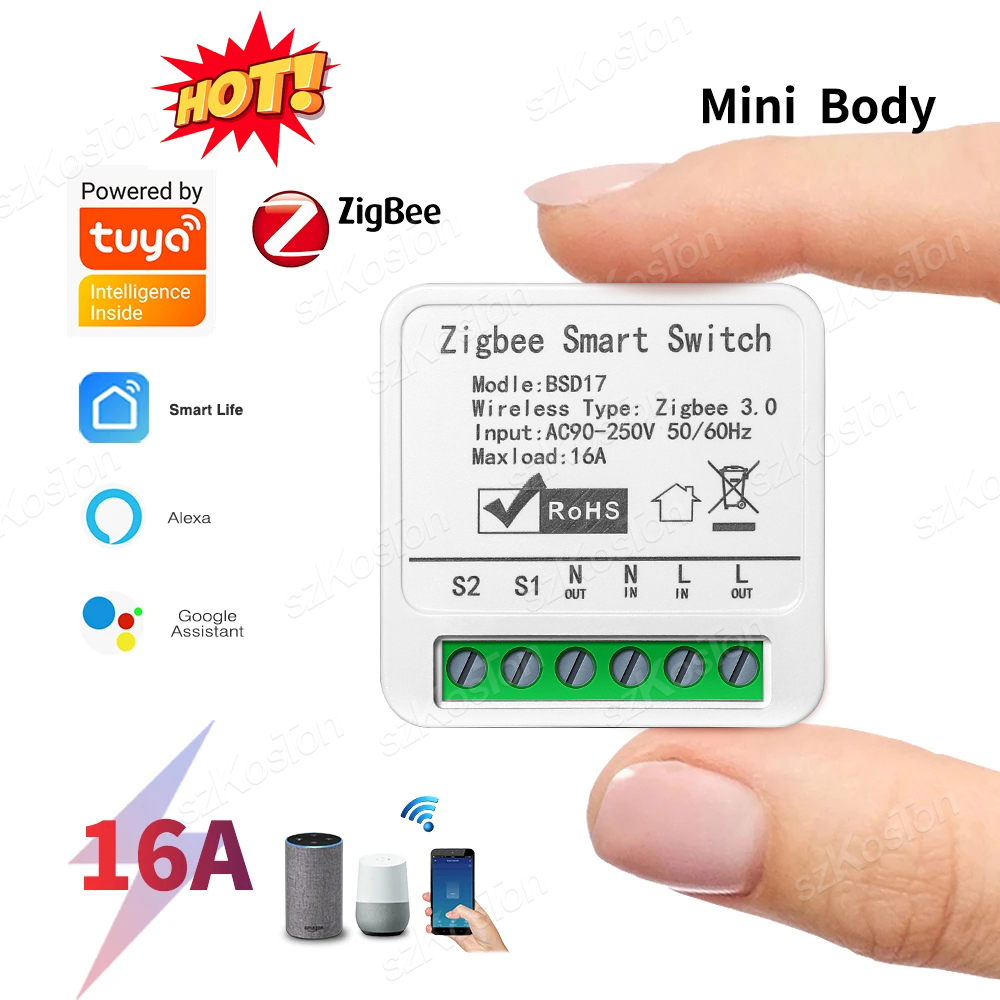 16A Tuya ZigBeeスマートスイッチモジュール ス - Home Automation Diy のレビューと価格